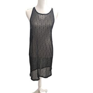 La Blanca Swimsuit Coverup Dress Mesh Large Black